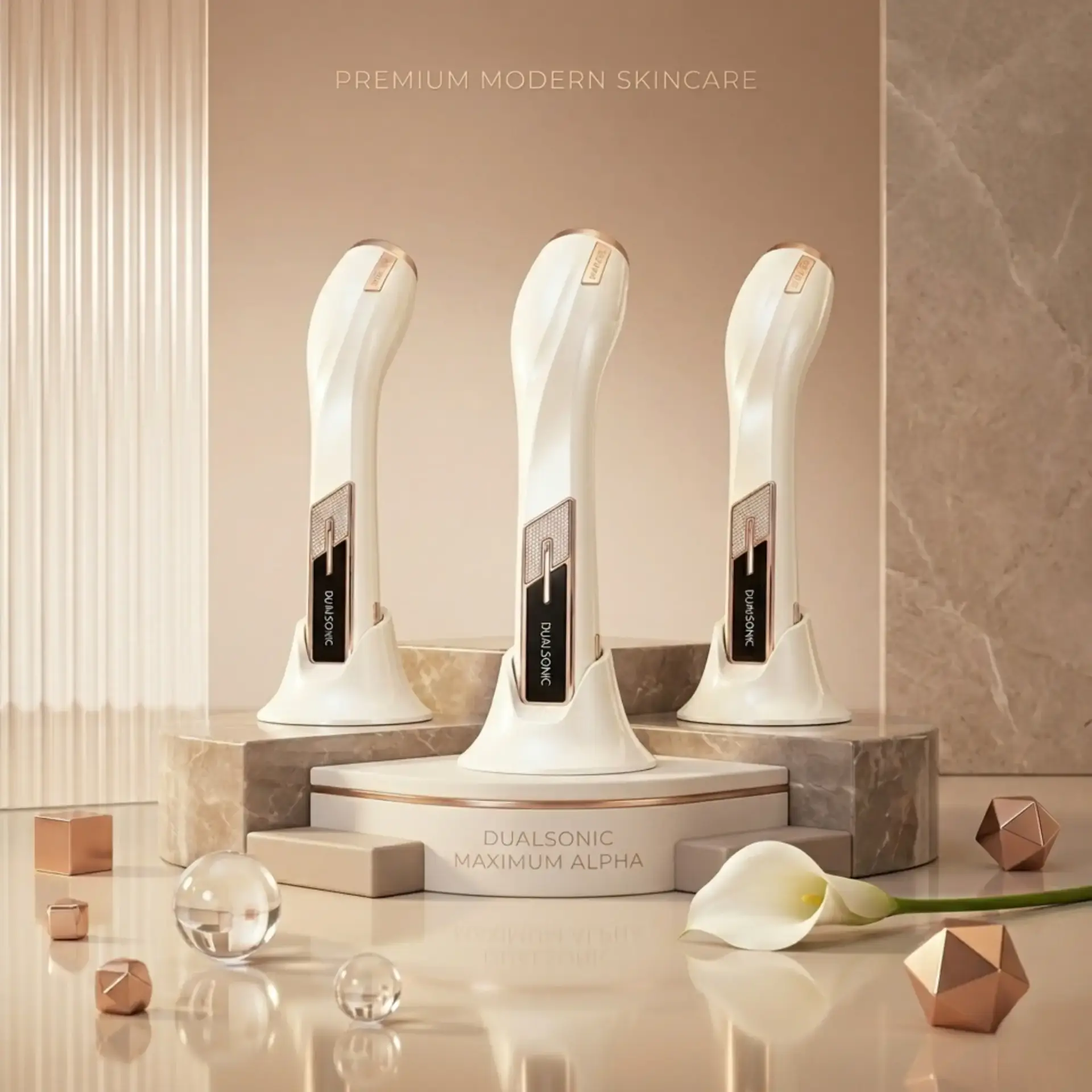 Dualsonic Maximum Alpa Beauty Skincare for anti-aging and glowing skin using Radiofrequency, HIFU, Led lights, Red light therapy